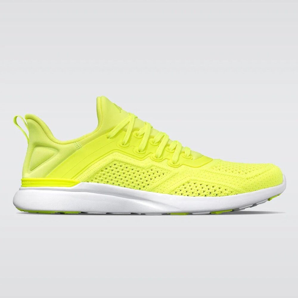 Athletic Propulsion Labs (APL) Men's Techloom Tracer, Energy Yellow/White